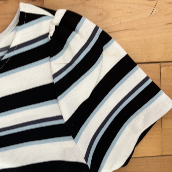 Anne Taylor Factory Navy stripe shift dress Size M - Picture 3 of 11